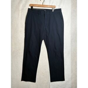 J.Crew Mens Tech Chino Straight Fit Pants Navy Blue 34x30 36x29 Actual